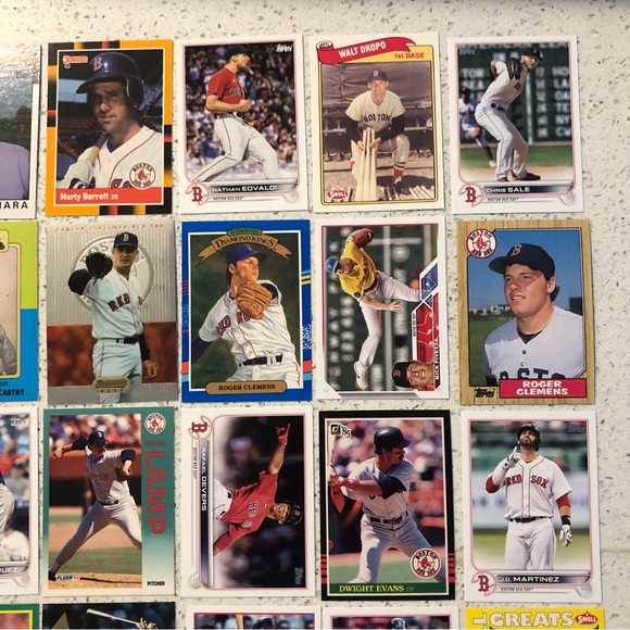 70 Boston Red Sox baseball cards Wade Boggs David Ortiz Sale Schwarber Clemens - Picture 4 of 10